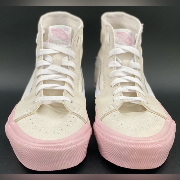 🔥🔥Cream/Pink/White SkateHigh Vans Brand New (Women’s Size 9)  (Men’s Size 7.5) - Picture 2 of 12